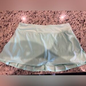 Lululemon Teal Green Skater Mini Skirt Pleated Athletic